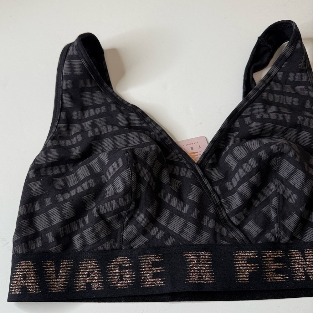 Savage X Fenty Forever Savage Crossover Cotton Bralette Black 3X - Picture 5 of 11
